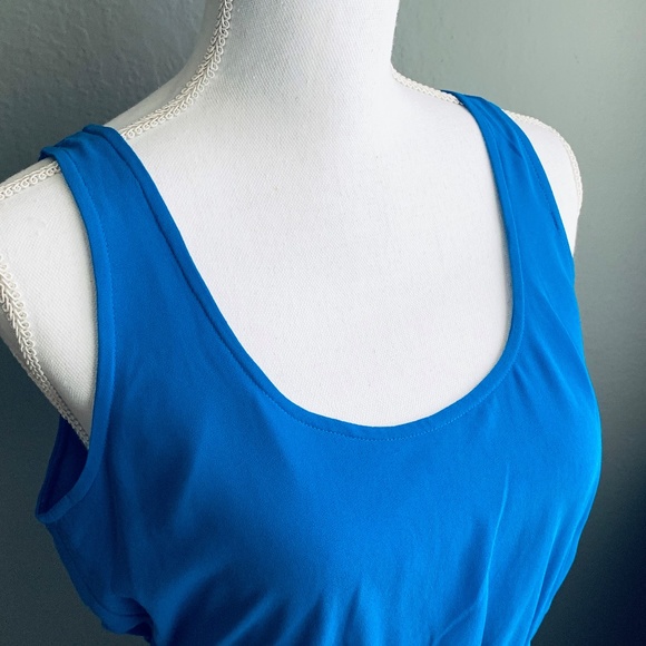 Want & Need Blue Pleated Dress - Picture 2 of 8